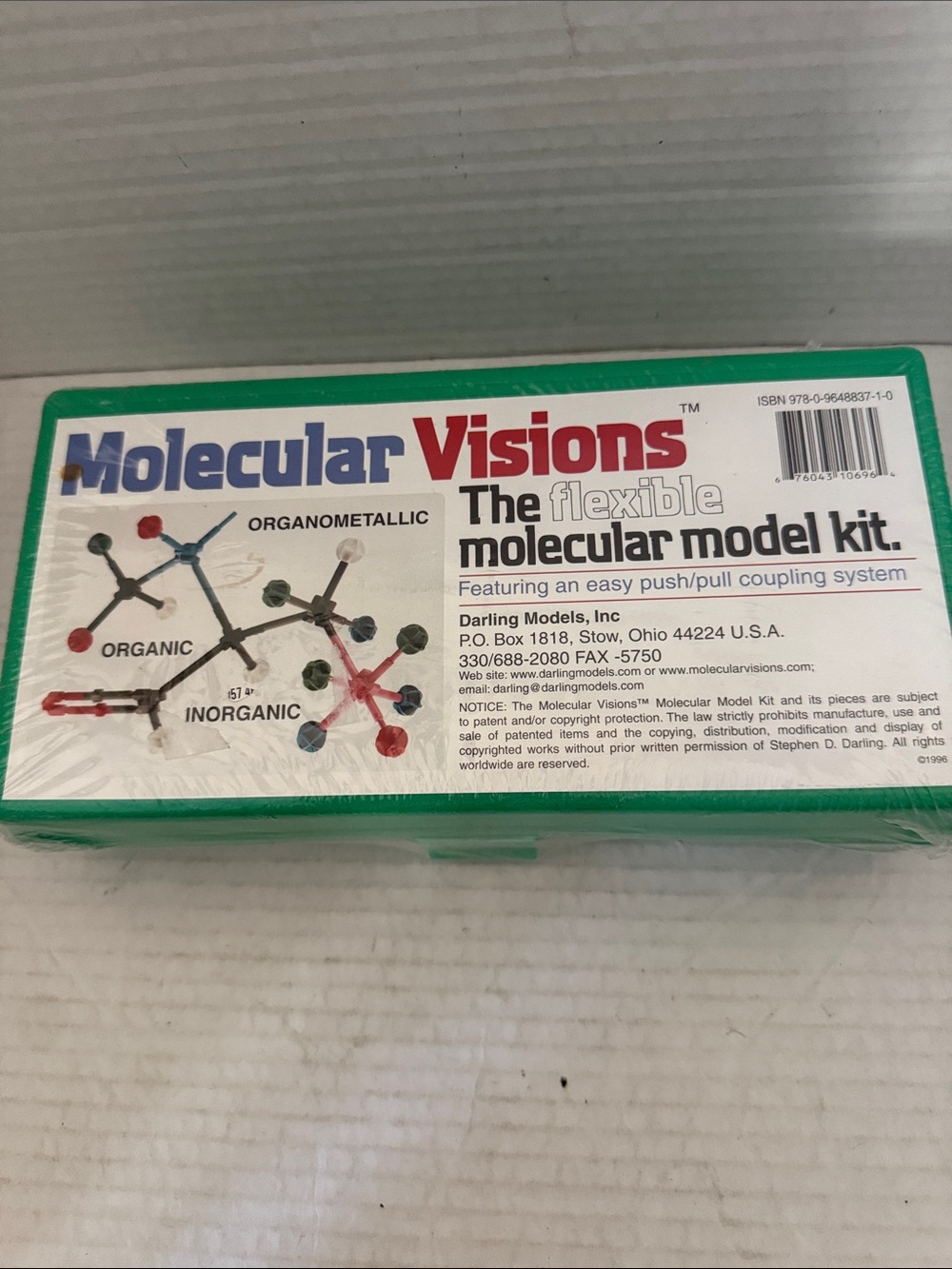 Molecular Visions The Flexible Molecular Model Kit by Darling Models New SEALED